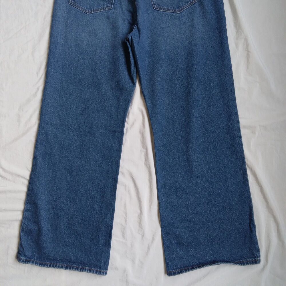 Loft The Wide Leg Jeans Blue Denim High Rise Boho Casual Women's 31 / 12 - Picture 9 of 9